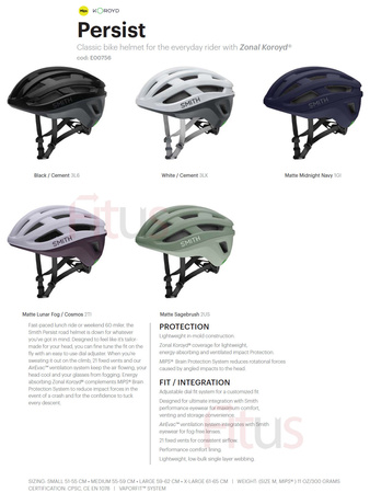 SMITH PERSIST 2 MIPS KOROYD Kask Rowerowy LILA (Matt Lunar Fog/Cosmos 2TI)
