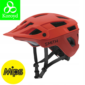 SMITH ENGAGE 2 MIPS Kask Rowerowy z daszkiem MTB Pomarańczowo-Czerwony (matte poppy/terra 0XC)