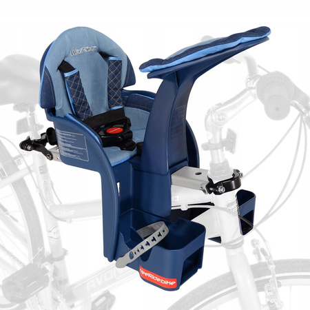 WEERIDE FOTELIK ROWEROWY PRZEDNI DELUXE LTD DENIM