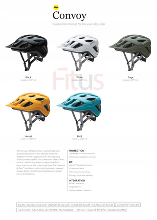 SMITH CONVOY MIPS Kask Rowerowy z daszkiem MTB Wiśniowy (merlot 3AB)