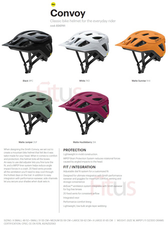 SMITH CONVOY MIPS Kask Rowerowy z daszkiem MTB Fioletowy (Matte Huckleberry 2IA)