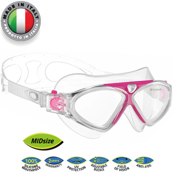 SALVIMAR FREEDOM JR OKULARY PŁYWACKIE gogle do pływania juniorskie ANTIFOG UV Pink - Clear