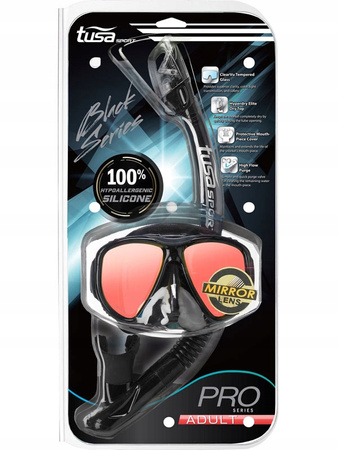 TUSA ZESTAW POWERVIEW MIRROR maska fajka UC2425 BK