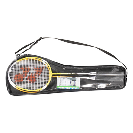 YONEX ZESTAW DO BADMINTONA RAKIETA GR-505 x2 + LOTKI x2 + ETUI