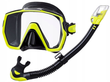 TUSA ZESTAW maska FREEDOM HD fajka DRY snorkeling