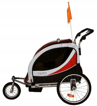 WÓZEK BIEGOWY Przyczepka GUTO DELUXE 2w1 + JOGGER