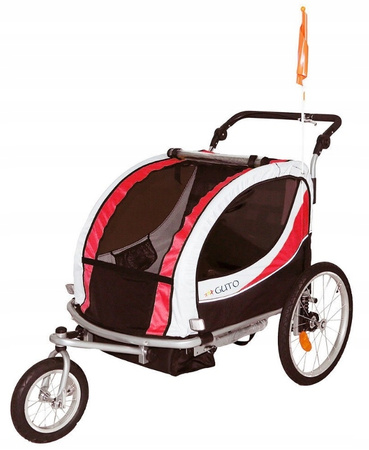 WÓZEK BIEGOWY Przyczepka GUTO DELUXE 2w1 + JOGGER