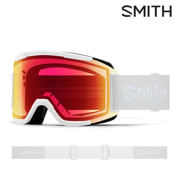 SMITH GOGLE SQUAD white vapor ChromaPOP Photochromic Red Mirror S2/S3 medium