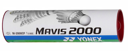 YONEX LOTKI BADMINTONOWE MAVIS 2000F FAST białe SZYBKIE 6szt