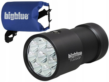 BIG BLUE LATARKA nurkowa TL8000P 10° 8xLED 20h HIT