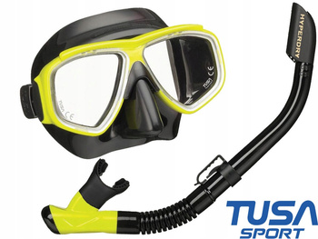 TUSA ZESTAW NURKOWY SPLENDIVE maska fajka snorkeling UC7519 QBFY czarno-żółty