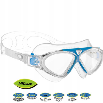 SALVIMAR FREEDOM JR OKULARY PŁYWACKIE gogle do pływania juniorskie ANTIFOG UV Light Blue - Clear