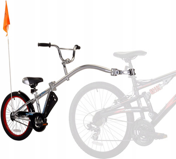 WEERIDE Rower Doczepiany Dla Dziecka Hol CO-PILOT srebrny