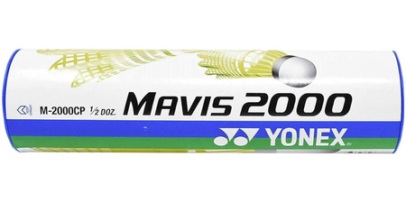 YONEX LOTKI BADMINTONOWE MAVIS 2000MY middle żółte ŚREDNIE 6szt