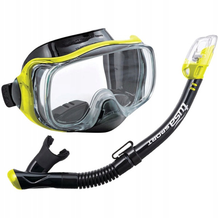 TUSA ZESTAW maska+fajka IMPREX 3D DRY UC-3325 BKFY