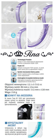 TUSA DAMSKA MASKA NURKOWA M1002 TINA OBRP