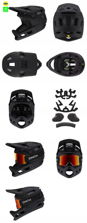 SMITH MAINLINE MIPS Kask Enduro BMX GRAFITOWO-ZIELONY (Matte Stone Moss 0XL)
