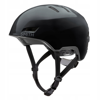 SMITH EXPRESS Kask Rowerowy Miejski BMX Czarny (Shiny Black Cement 3L6)