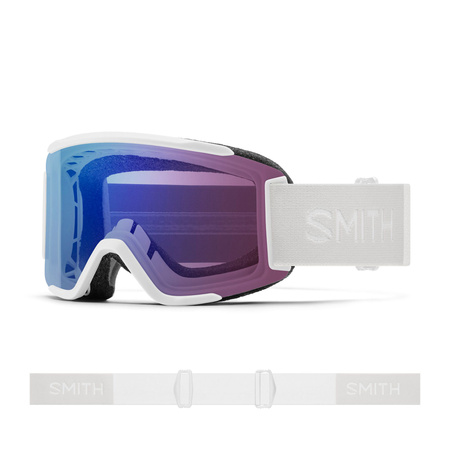 SMITH GOGLE SQUAD S white vapor ChromaPOP Photochromic Rose Flash S1/S2 small