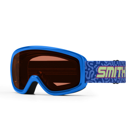 SMITH ZESTAW KASK na narty snowboard COMBO GLIDE JR + gogle SNOWDAY cobalt