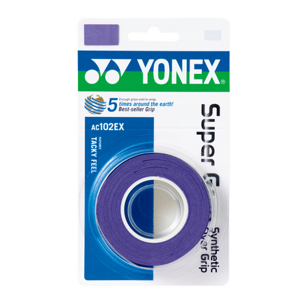 Yonex Super Grap Owijka na Rakietę AC 102 EX Fioletowa 3 szt