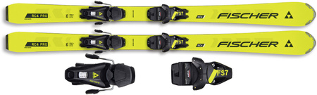 FISCHER 2024 NARTY DLA DZIECI juniorskie SPORTOWE RC4 PRO JR + FS7 GW CA JRS A12823