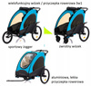 GUTO Przyczepka Rowerowa Jogger Wózek DELUXE ALU PRO 3w1 HOL dla 2 dzieci do 44kg