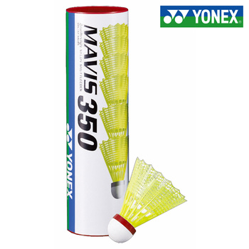 YONEX LOTKI BADMINTONOWE MAVIS 350 Y M350YF fast żółte SZYBKIE 6szt