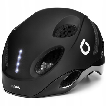 KASK rower rolki hulajnoga BRIKO z LED USB M 53-58