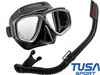 TUSA ZESTAW NURKOWY SPLENDIVE maska fajka snorkeling UC7519 BKBK czarno-czarny