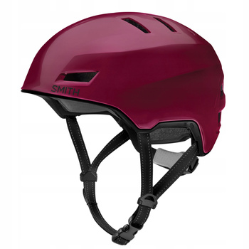 SMITH EXPRESS Kask Rowerowy Miejski BMX Bordowy (Shiny Merlot 3AB)