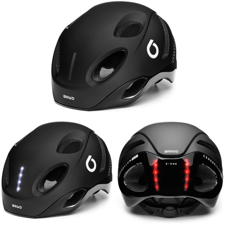 KASK rower rolki hulajnoga BRIKO z LED USB M 53-58