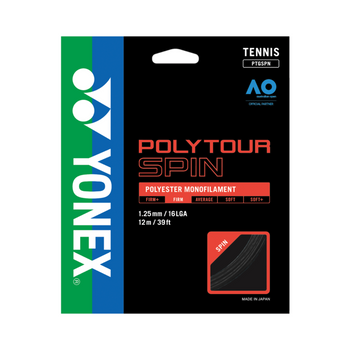 Yonex Poly Tour SPIN Set Naciąg Czarny (Black)