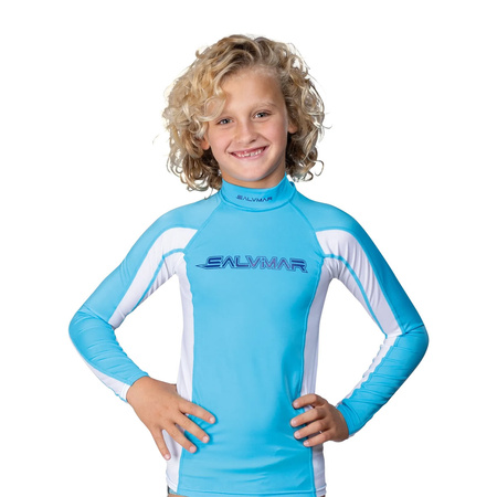 Salvimar Rash Guard CHILD OASI Long Sleeve WHITE/BLUE