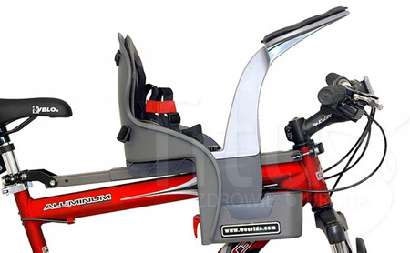 WEERIDE FOTELIK ROWEROWY PRZEDNI CLASSIC GREY