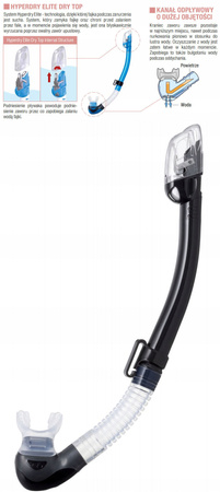 TUSA FAJKA HYPERDRY ELITE II SP0101 suchy zawór EO