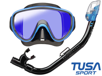 TUSA ZESTAW SERENE PRO maska MIRROR fajka SUCHA UC0118M BKFBA
