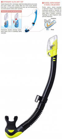 TUSA ZESTAW maska FREEDOM HD fajka DRY snorkeling
