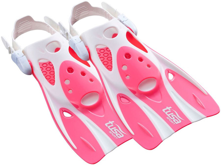 TUSA Płetwy Paskowe Regulowane Różowo-Białe UF0103 PINK 