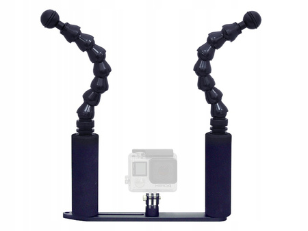 BIG'BLUE ZESTAW RAMION FLEXI DOUBLE ARM GOPRO TRAY