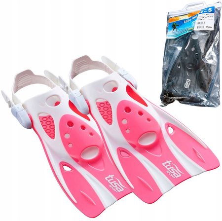 TUSA Płetwy Paskowe Regulowane Różowo-Białe UF0103 PINK 