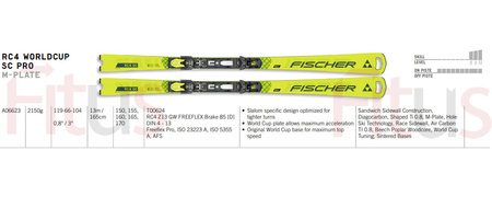 FISCHER 2025 NARTY SLALOMOWE RC4 WC SC PRO MP + RC4 Z13 FREEFLEX A06623