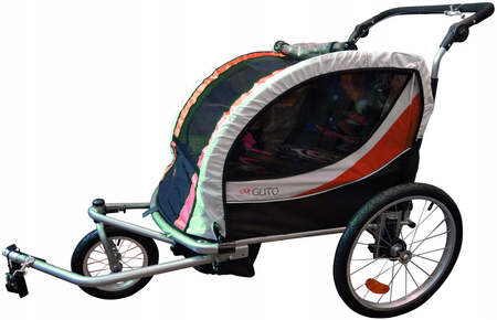 WÓZEK BIEGOWY Przyczepka GUTO DELUXE 2w1 + JOGGER