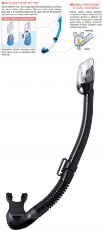 TUSA ZESTAW maska FREEDOM HD fajka DRY snorkeling