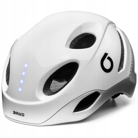 KASK rower rolki hulajnoga BRIKO z LED USB L 58-63