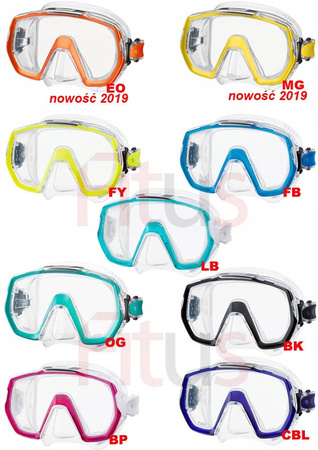 TUSA Maska Nurkowa FREEDOM ELITE M1003 BK czarno-bezbarwna