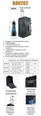 TUSA TORBA NA KÓŁKACH ROLLER BAG 