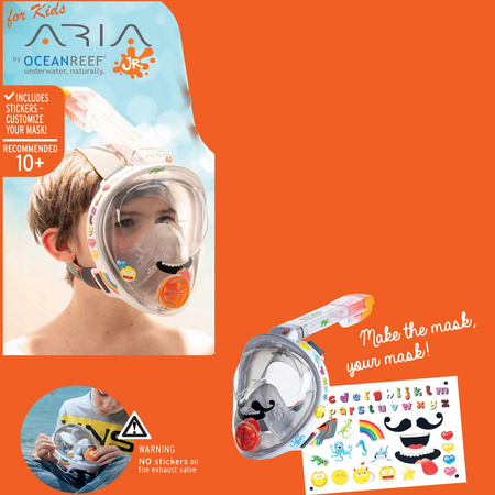 OCEAN REEF MASKA PEŁNOTWARZOWA ARIA JUNIOR biała XS