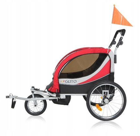 WÓZEK BIEGOWY Przyczepka GUTO DELUXE 2w1 + JOGGER
