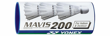 YONEX LOTKI BADMINTONOWE MAVIS 200 P W M20032 middle białe ŚREDNIE 3szt